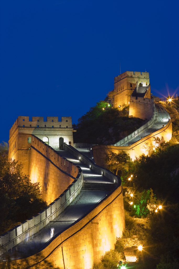 长城夜景图片