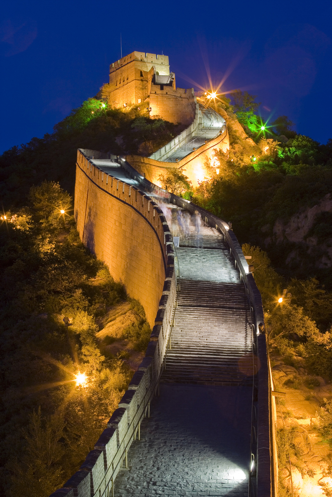 长城夜景图片