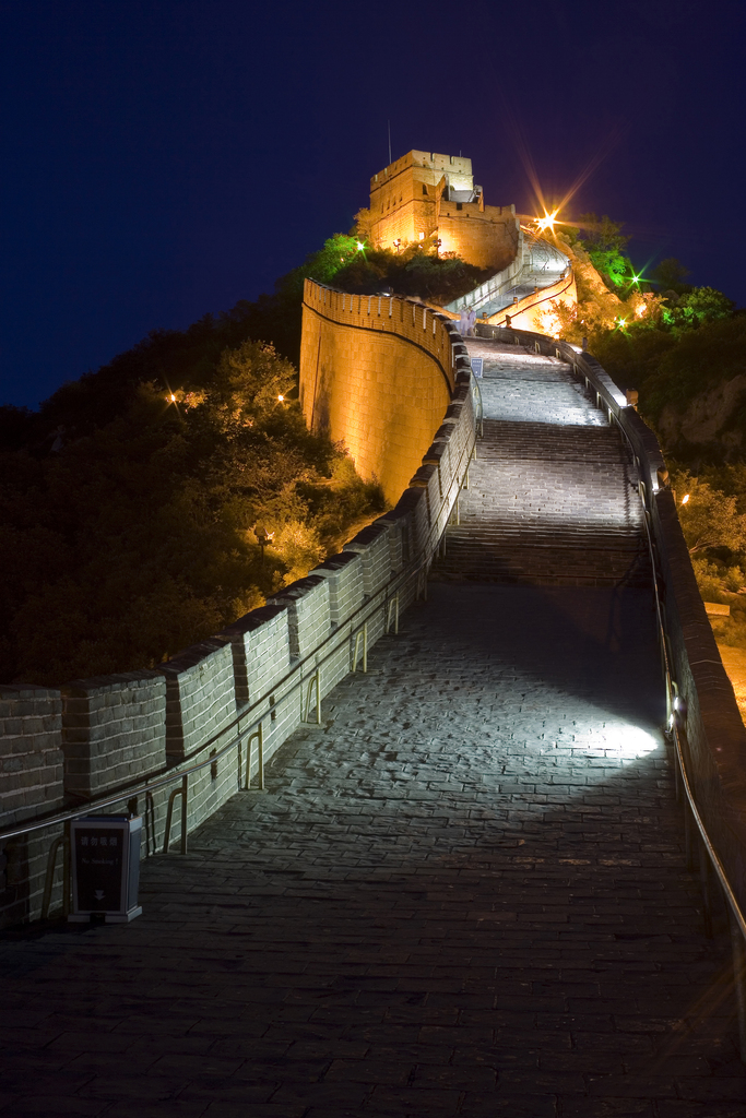 长城夜景图片