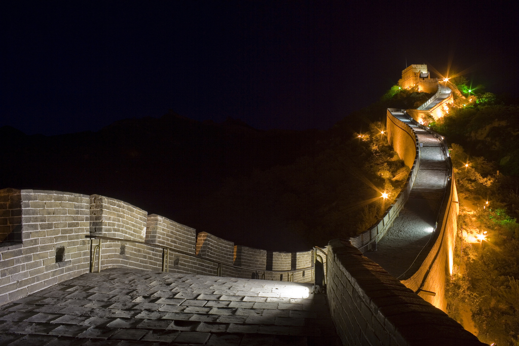 长城夜景图片