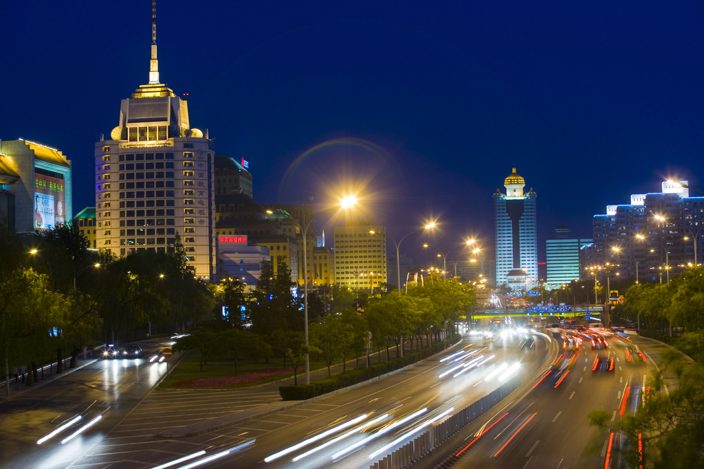 北京金融区夜景图片