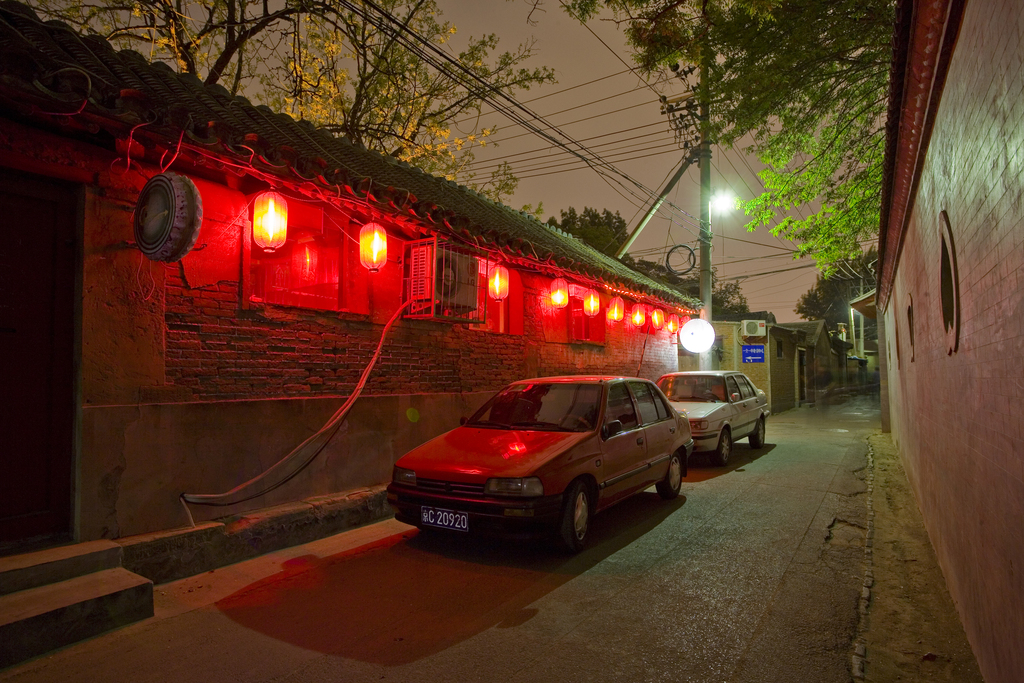 北京胡同夜景