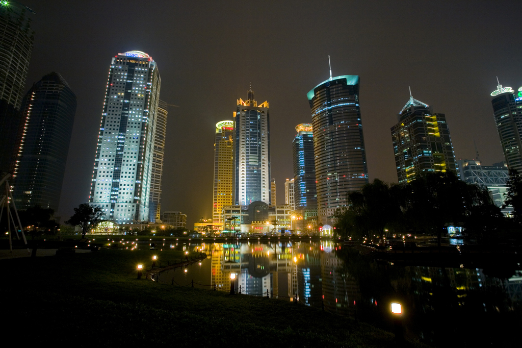 上海浦东夜景图片