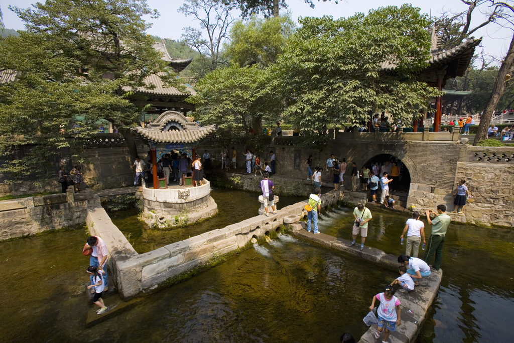 山西晋祠历史建筑图片