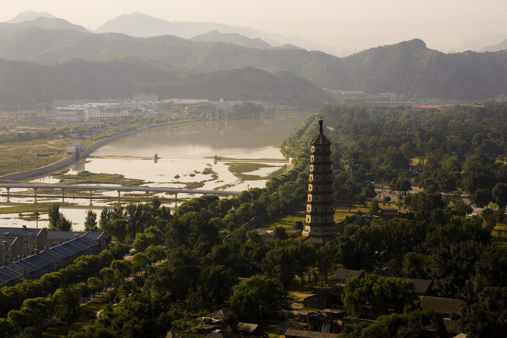 承德避暑山庄鸟瞰图片