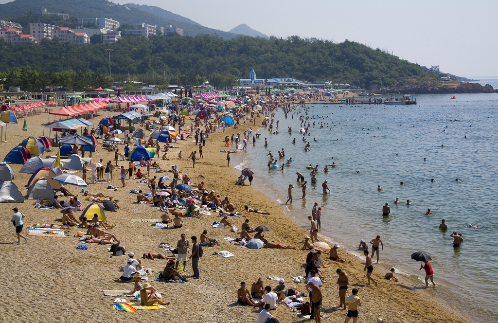 大连海滩风景图片