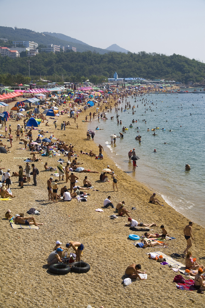 大连海滩风景图片