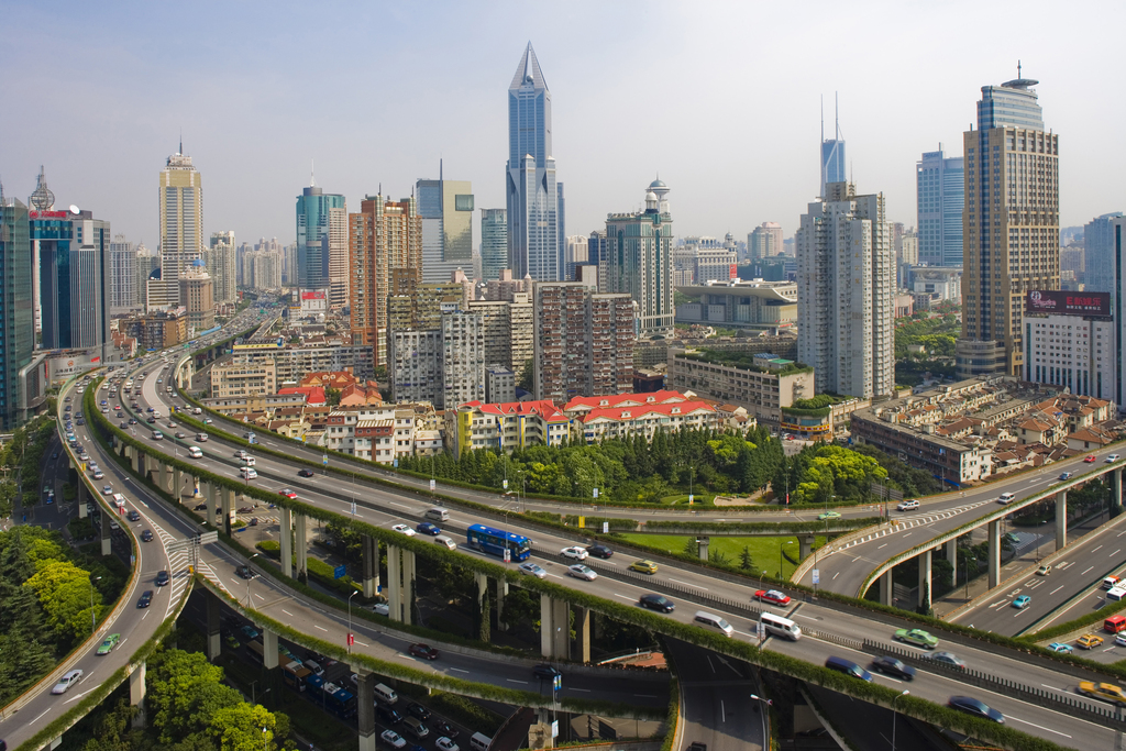 上海,延安路高架,立交桥图片