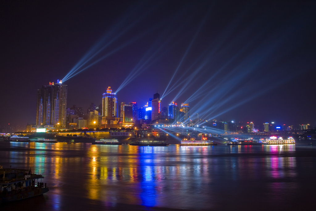 重庆朝天门夜景图片