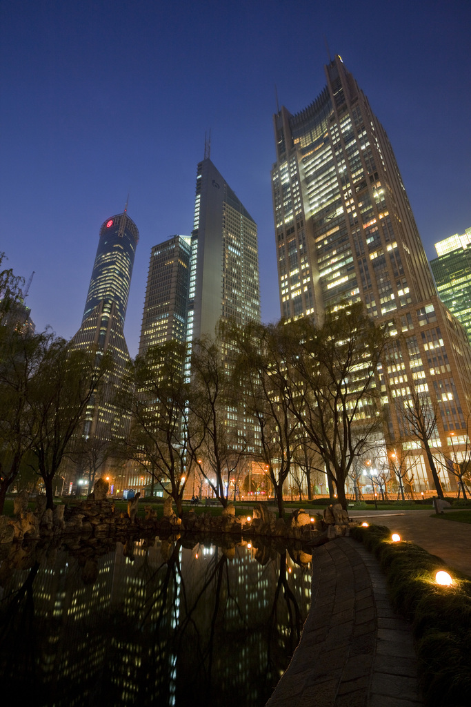 陆家嘴夜景图片