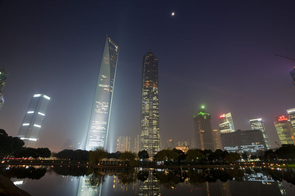 陆家嘴夜景图片