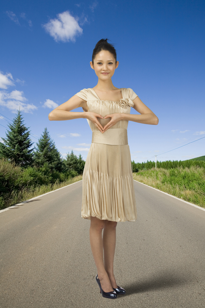 电脑合成的女人和背景