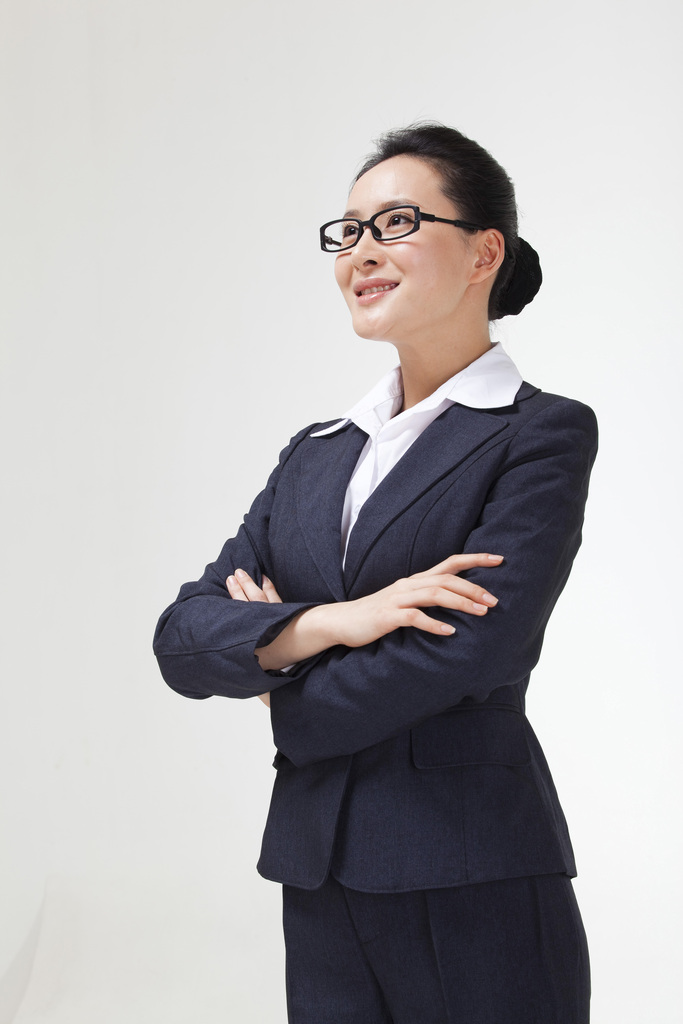 戴眼镜的商务女士