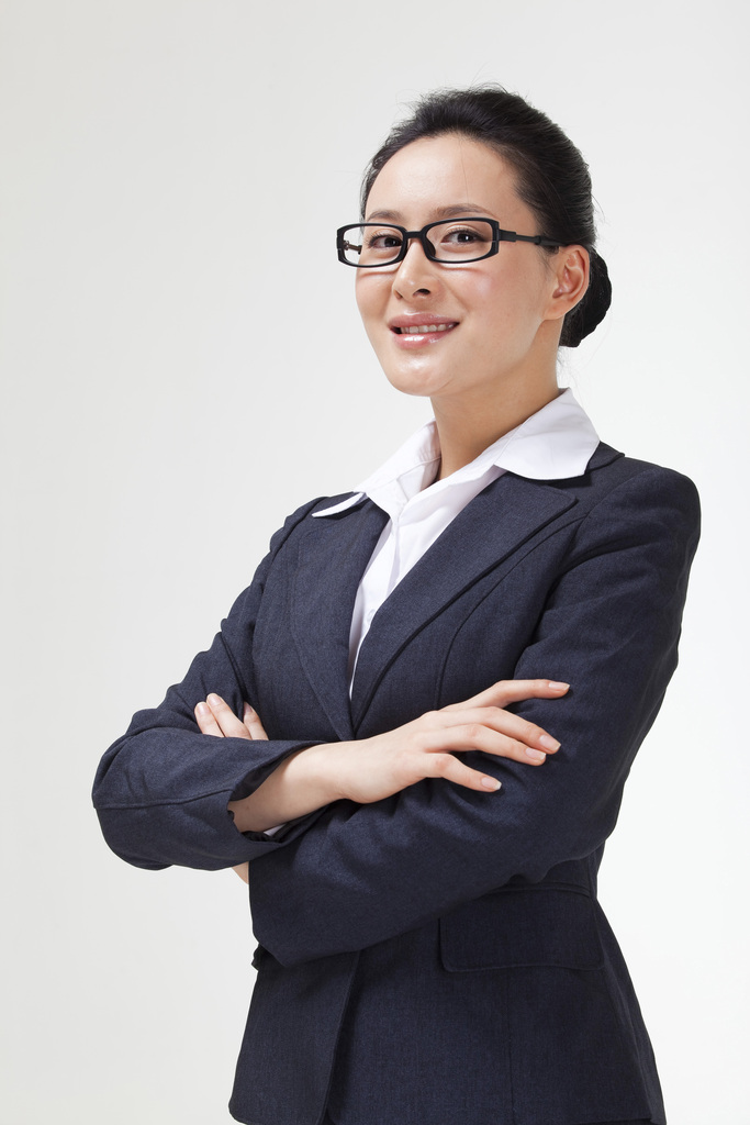 戴眼镜的商务女士