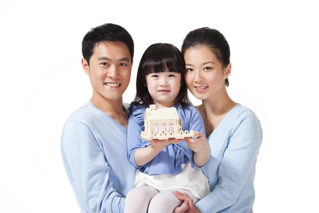 幸福的一家三口图片
