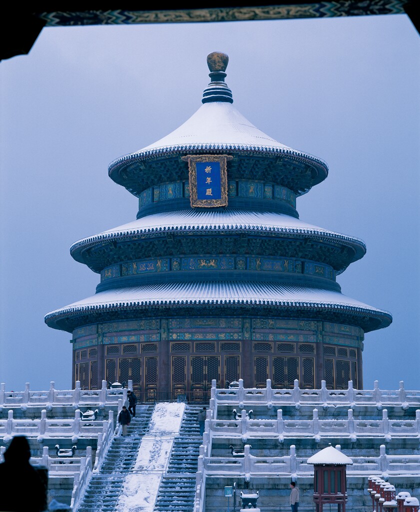 天坛祈年殿雪景图片