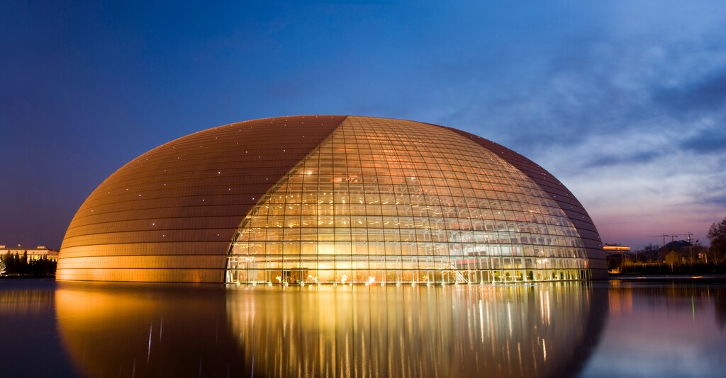 北京国家大剧院夜景图片