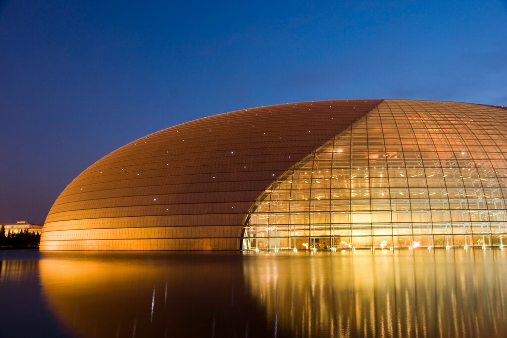 北京国家大剧院夜景图片