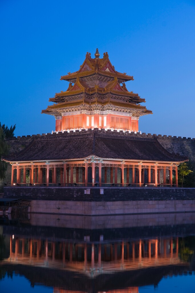 北京故宫博物院角楼夜景图片