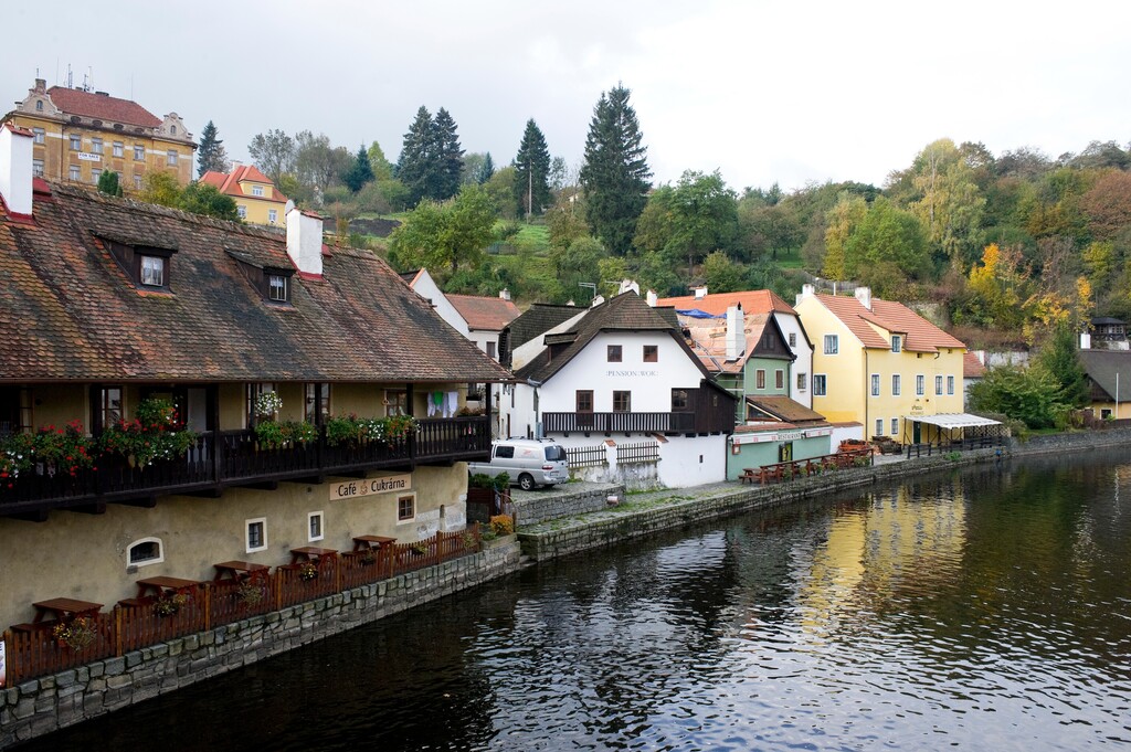 捷克克鲁娒洛夫老城(Krumlov) 伏尔塔瓦河畔