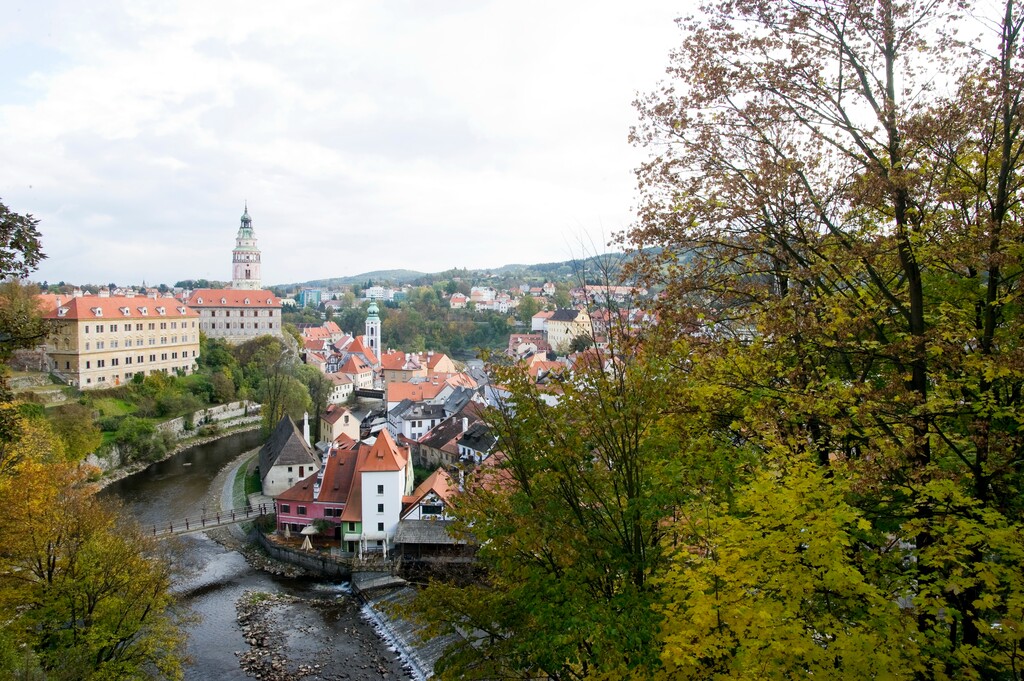 捷克克鲁娒洛夫老城(Krumlov) 伏尔塔瓦河图片