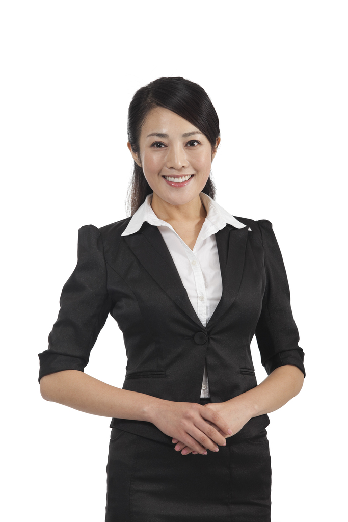 棚拍商务女士站立