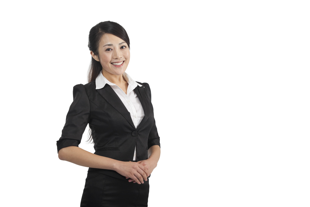 棚拍商务女士站立图片
