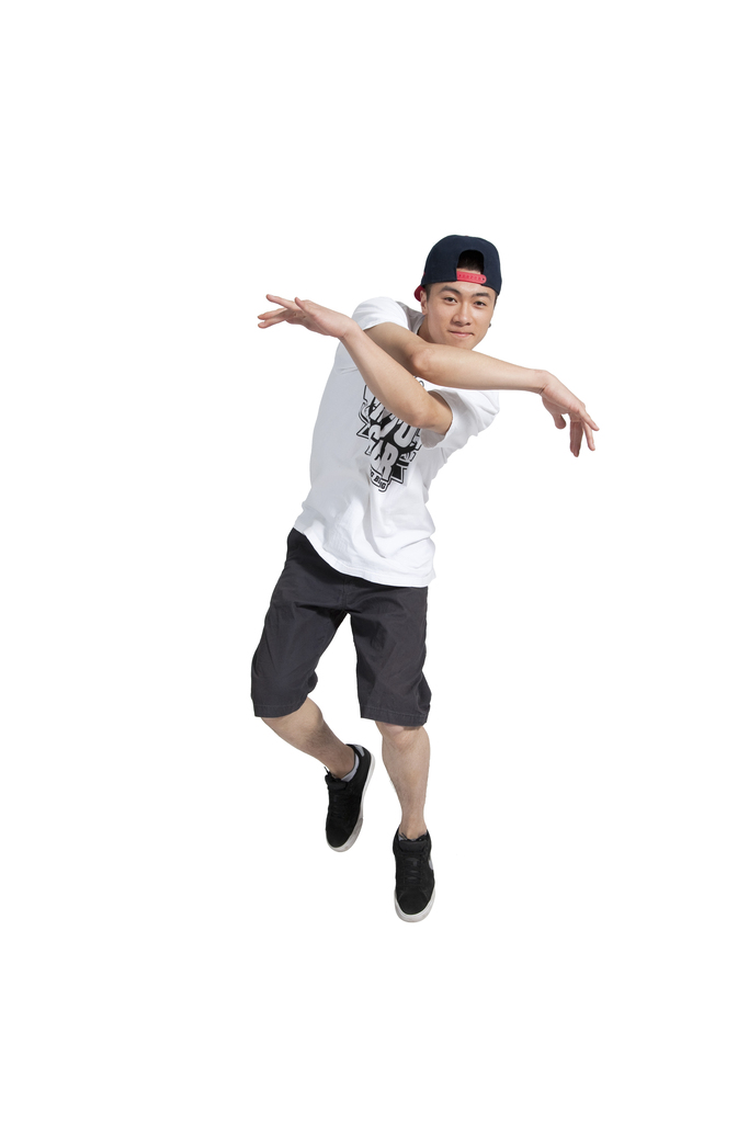 棚拍年轻男人跳街舞图片