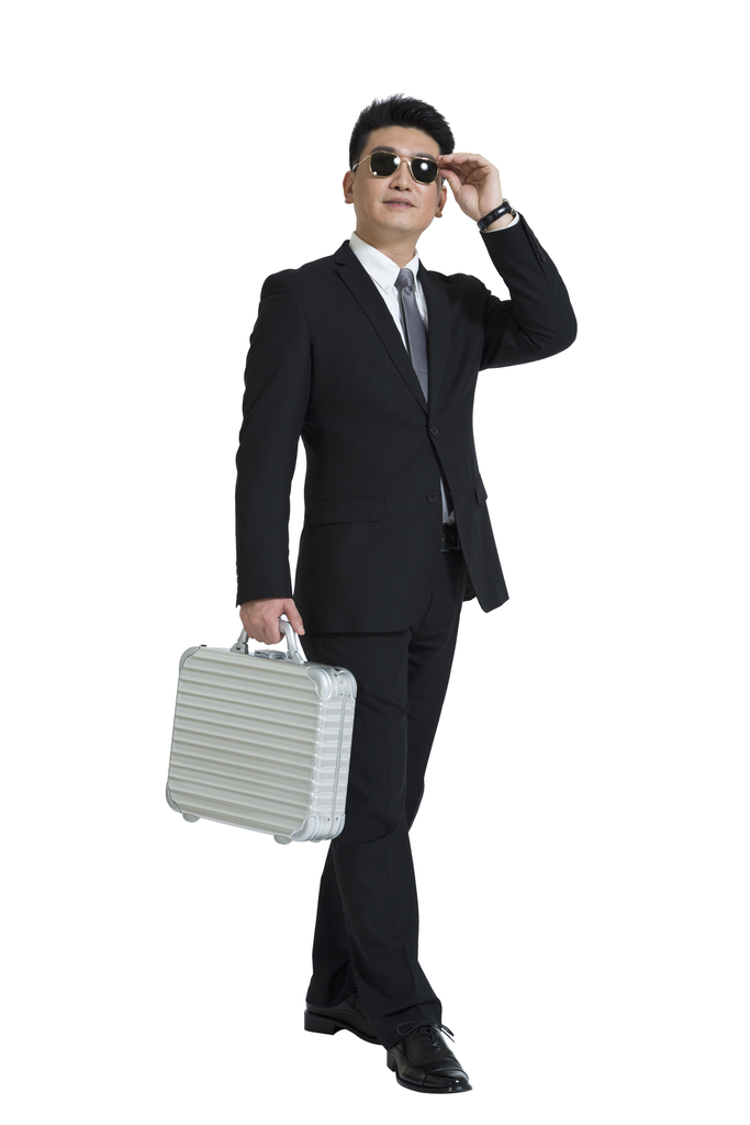 棚拍商务旅行中年男士