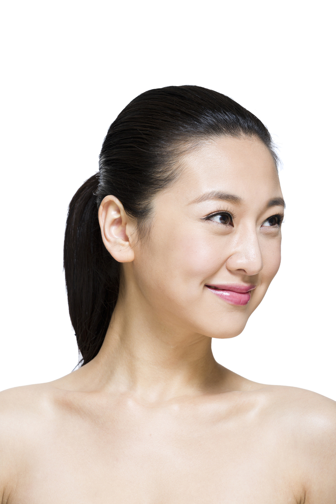 棚拍年轻女人美容图片