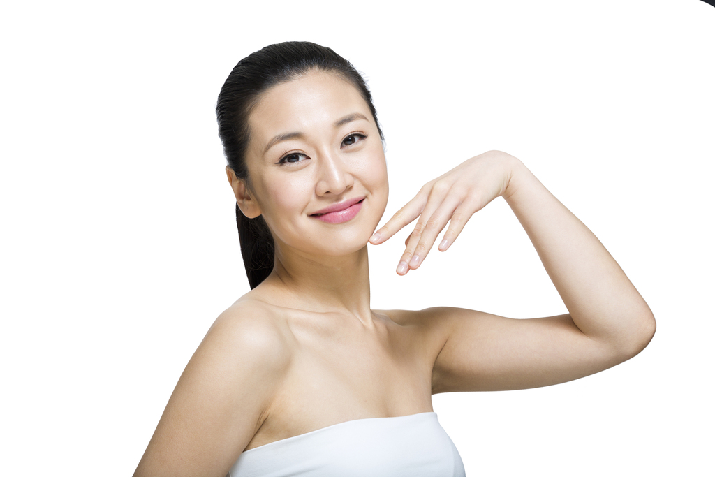 棚拍年轻女人美容图片