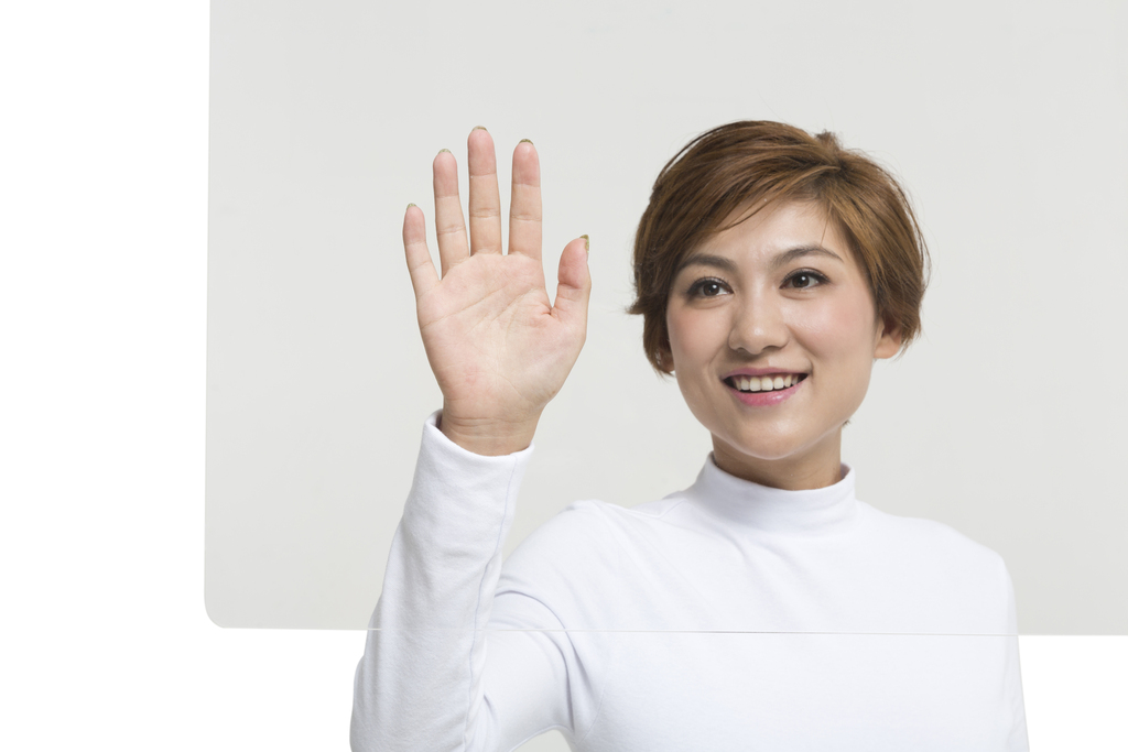 棚拍青年女人科技生活