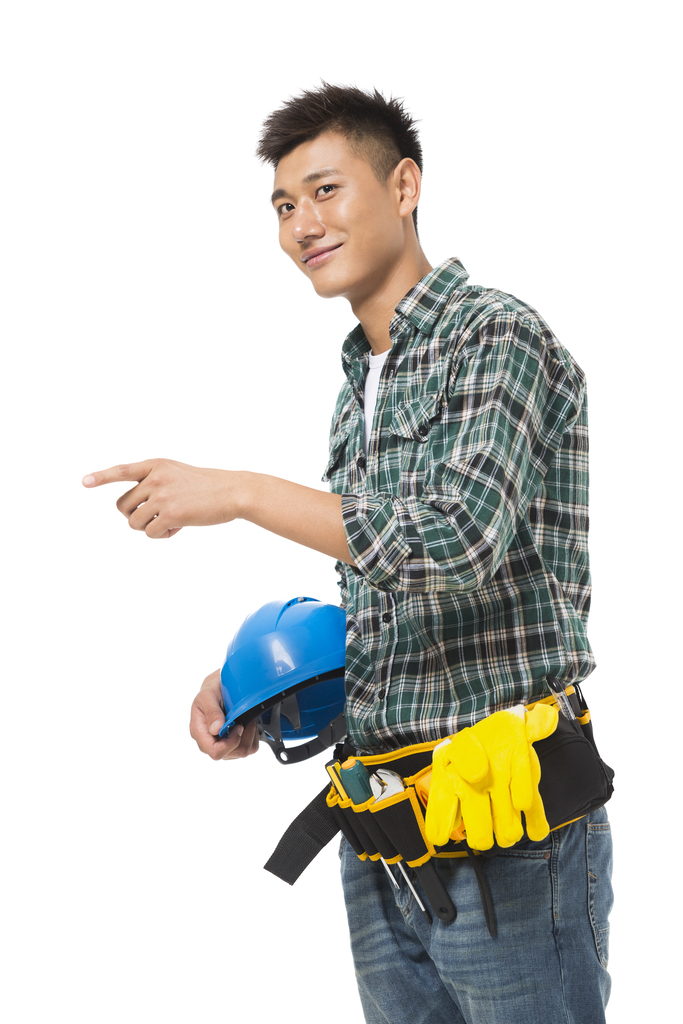 年轻的建筑工人