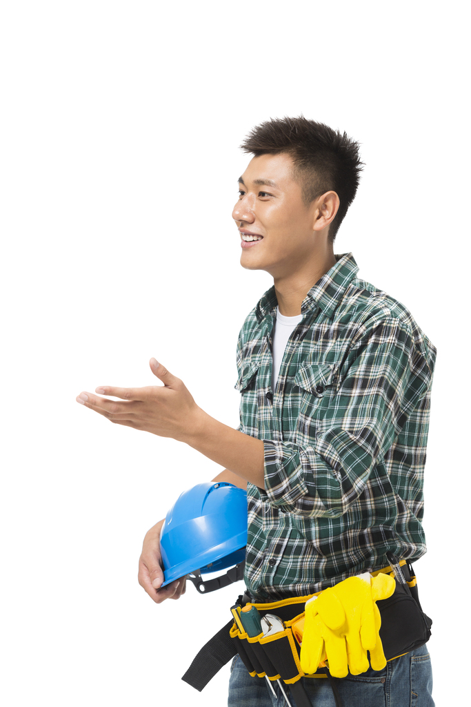 年轻的建筑工人