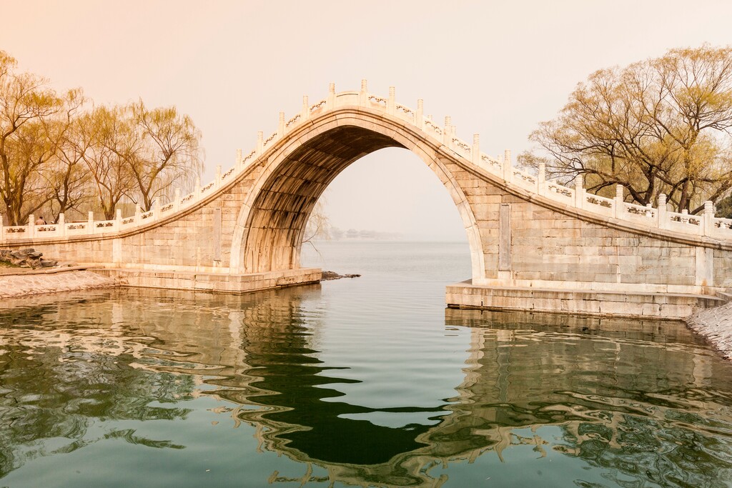 北京颐和园玉带桥图片