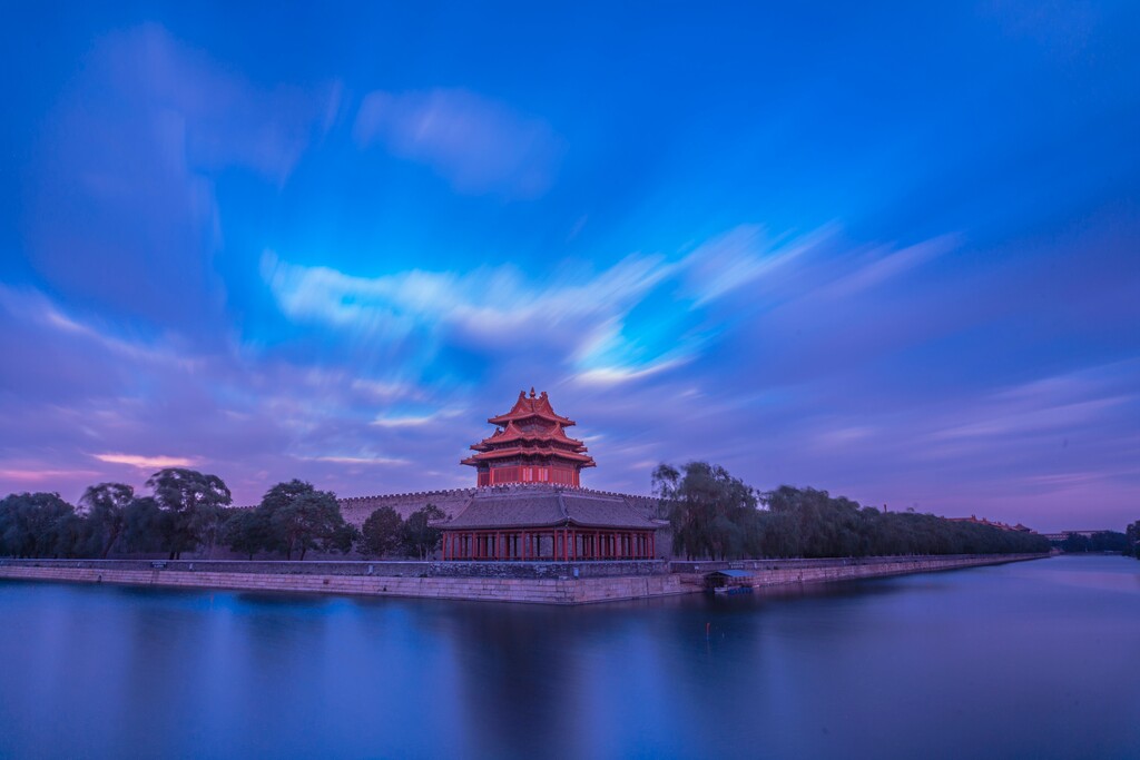 北京角楼夜景图片