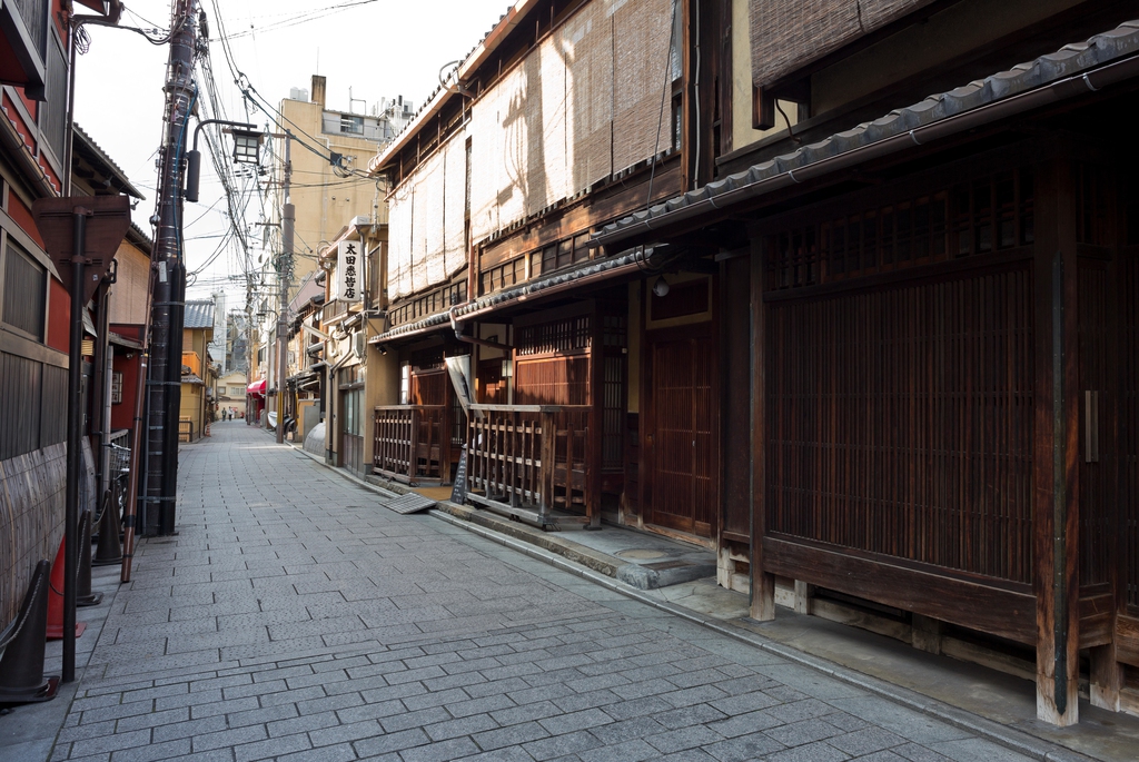 日本京都祗园地区街景图片