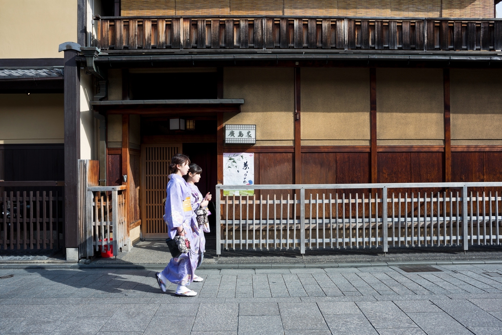 日本京都祗园地区街景图片