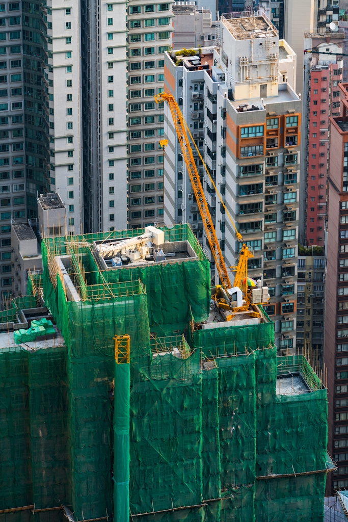 高视角看香港城市景观图片