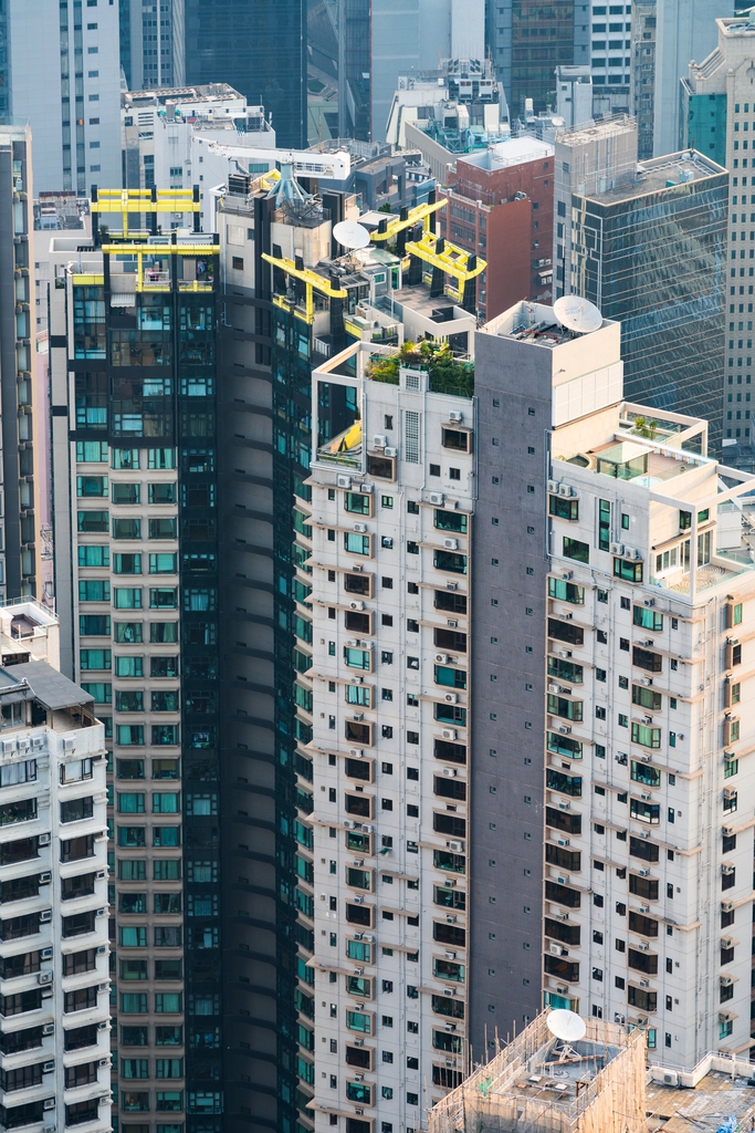 高视角看香港城市景观图片