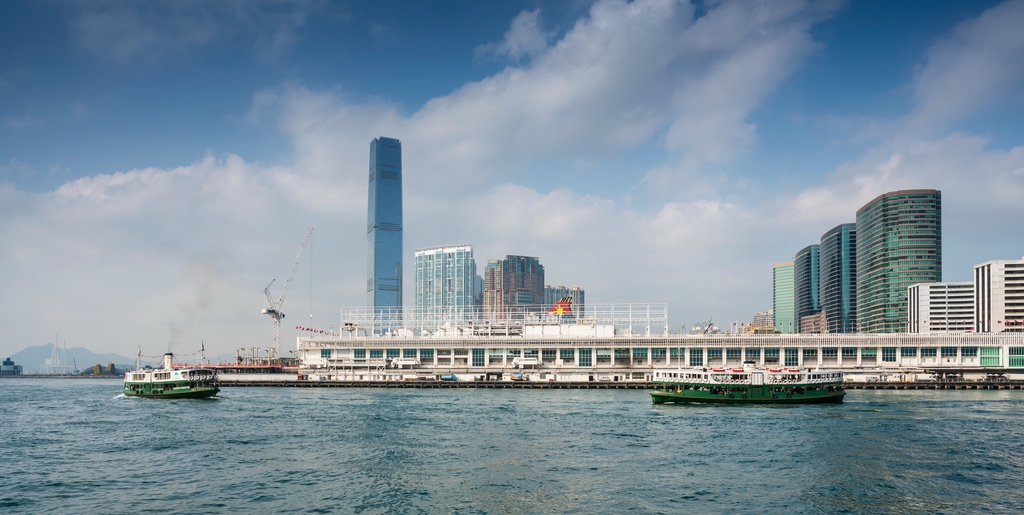 高视角看香港城市景观图片