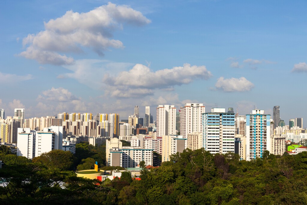 新加坡天际线建筑物图片