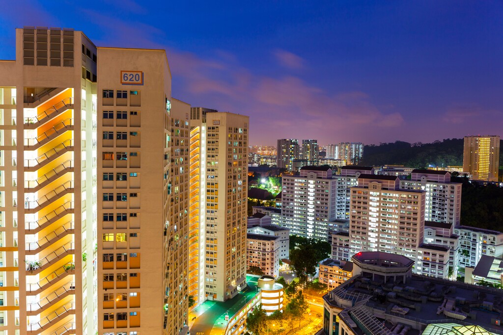 新加坡城市夜景图片