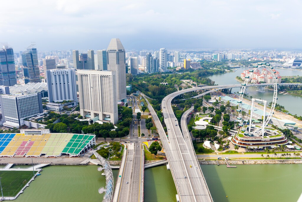 鸟瞰新加坡图片