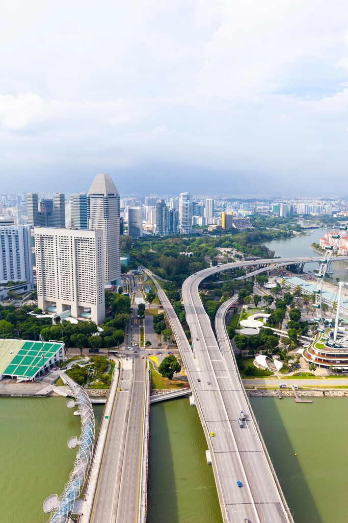 鸟瞰新加坡图片