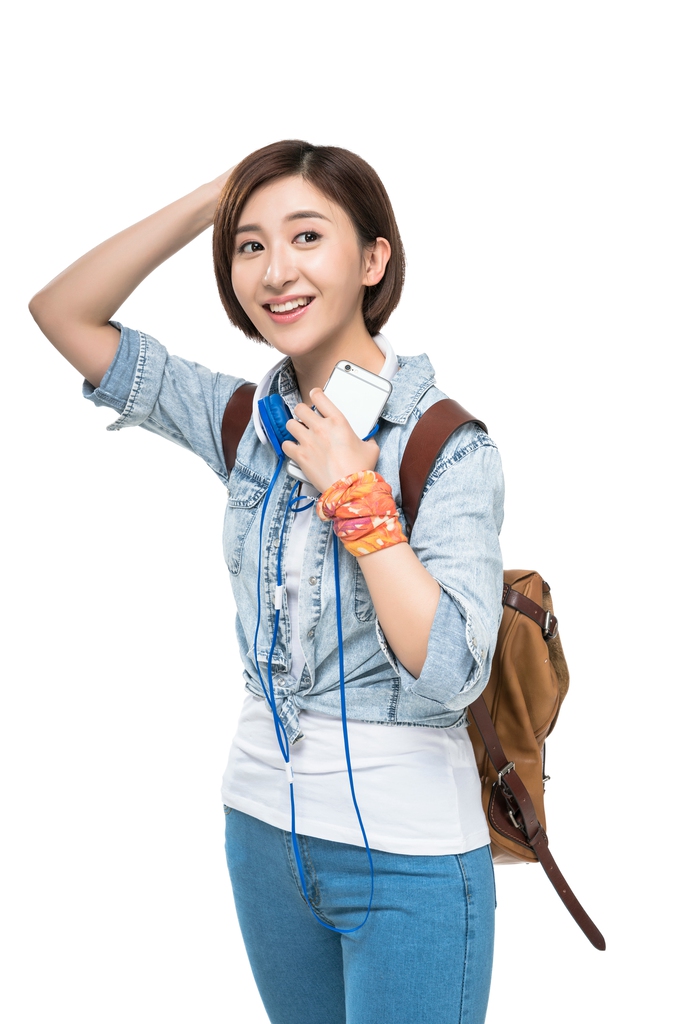 快乐的年轻女子