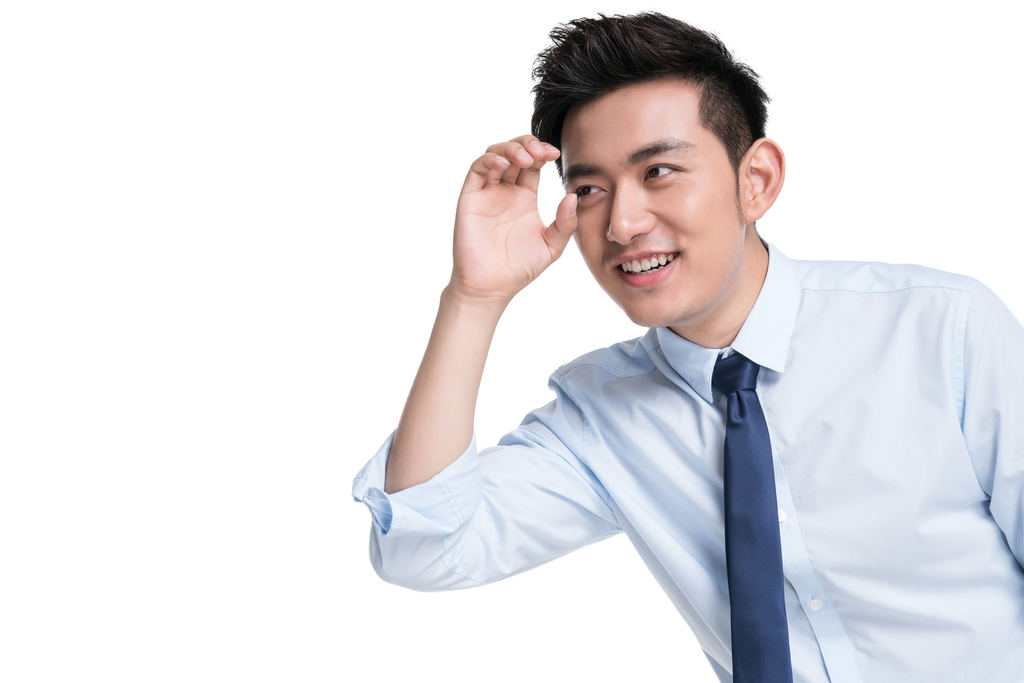 年轻商务人士做手势