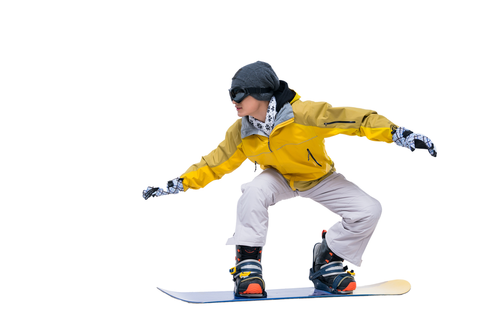 年轻男子滑雪图片