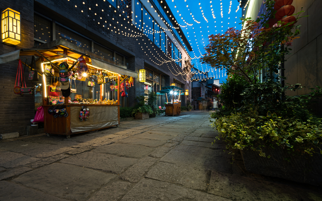 安徽黄山黎阳老街夜景