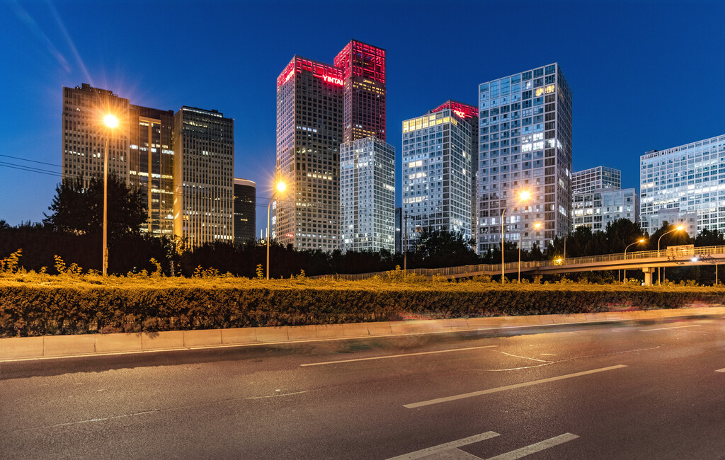 北京CBD SOHO夜景图片